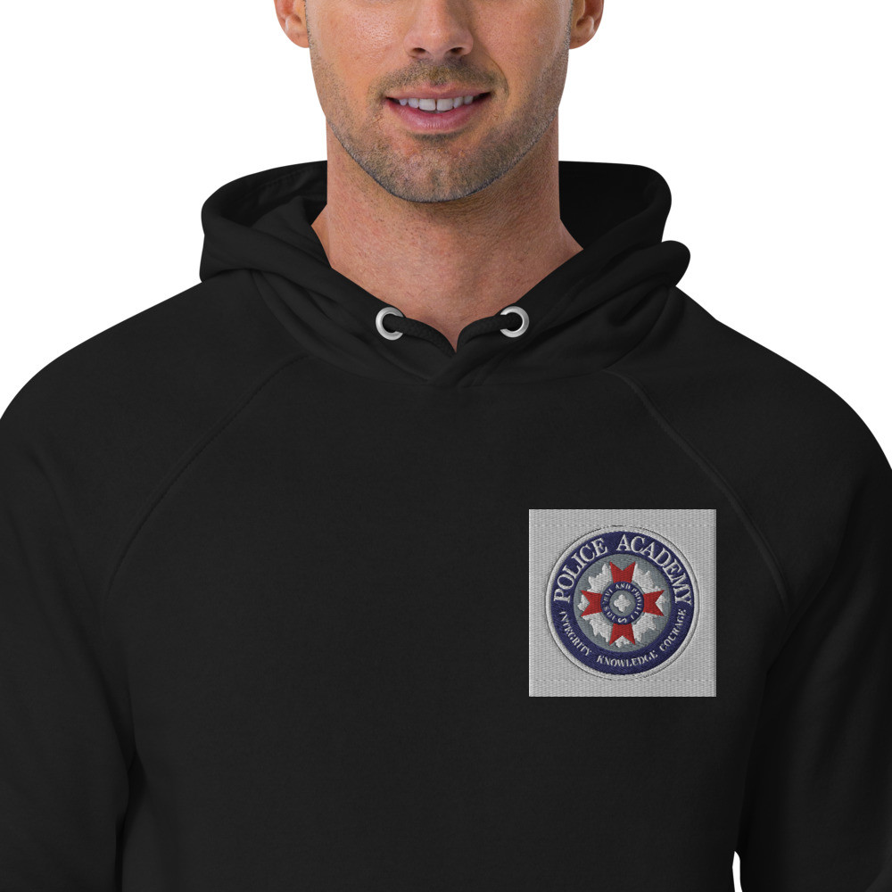 Police Academy Unisex eco raglan hoodie